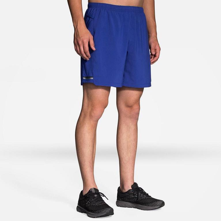 Brooks Sherpa 7 2-In-1 - Mens Running Shorts - Blue (75268DPFB)